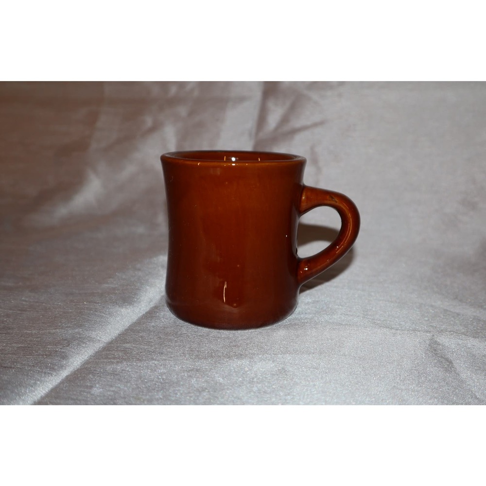 Vintage Libertyware Brown Ceramic Coffee Mug Diner Style Nice!